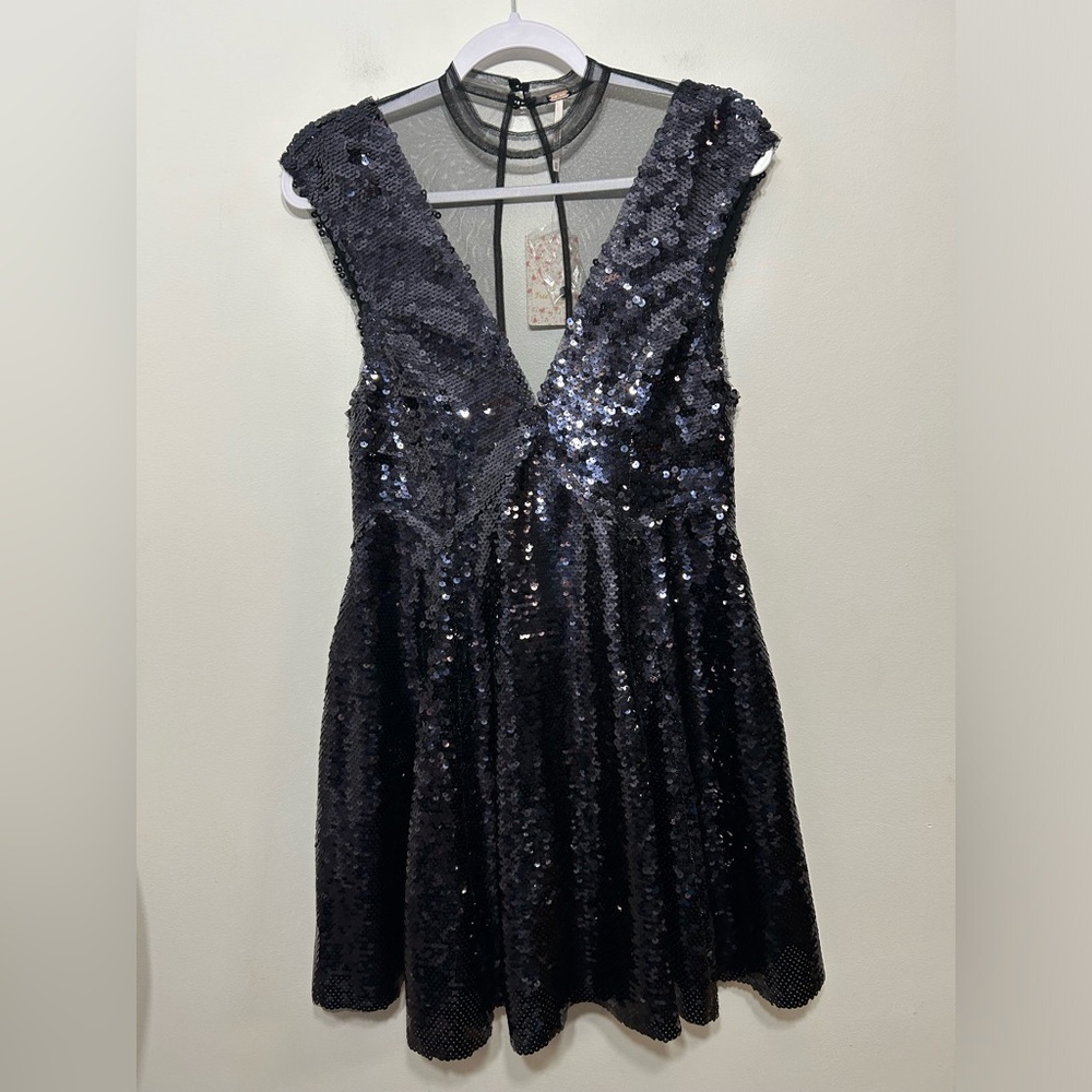 New! Free People Dance Til Dawn Sequin Mini Dress - Picture 5 of 14